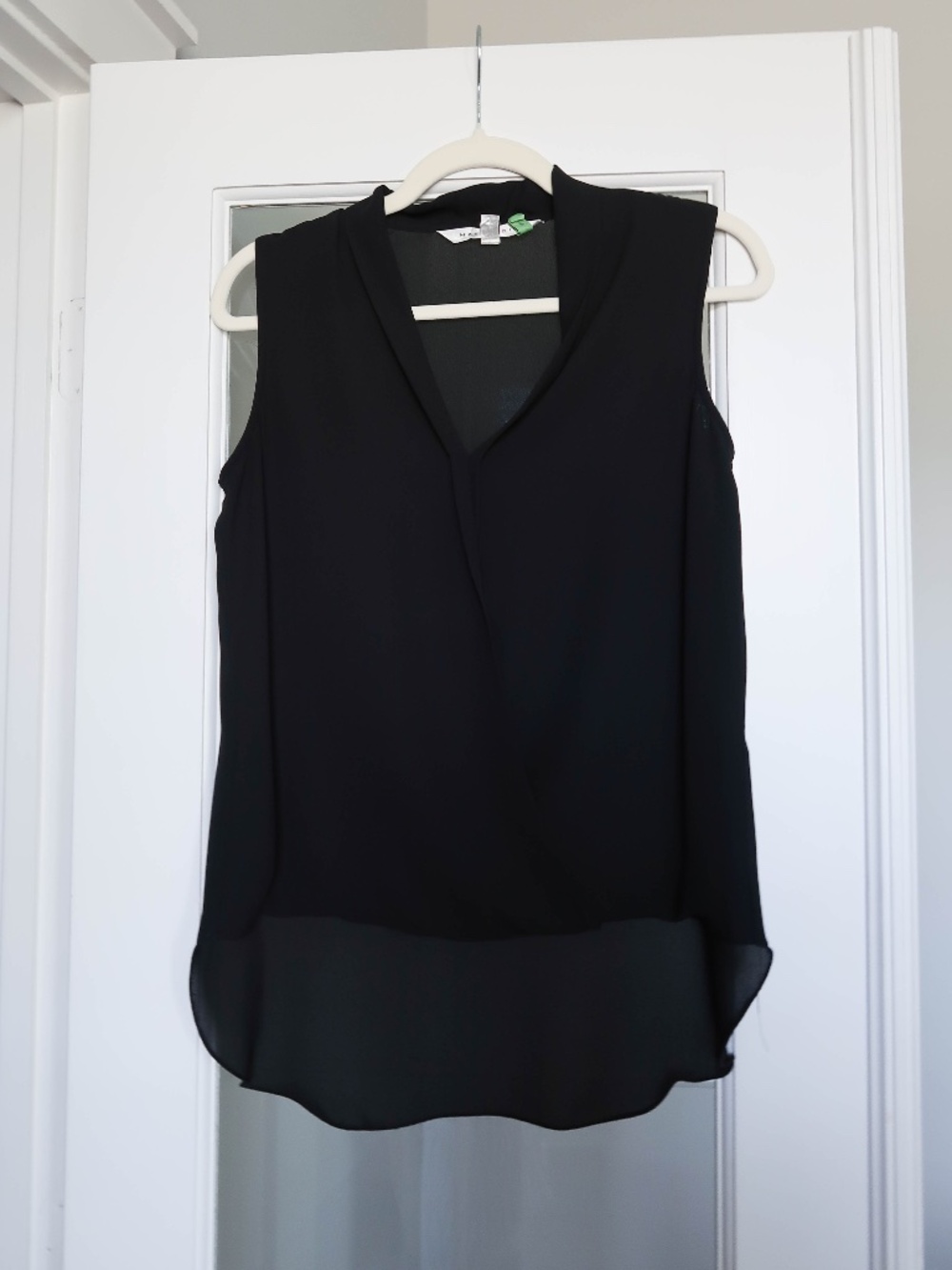 Max Studio Black Chiffon Tank Size XS